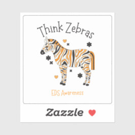 Pegatina Ehlers Danlos Syndrome Awareness Zebra Sticker