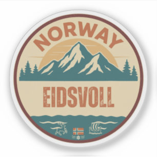 Pegatina Eidsvoll, Noruega Norge