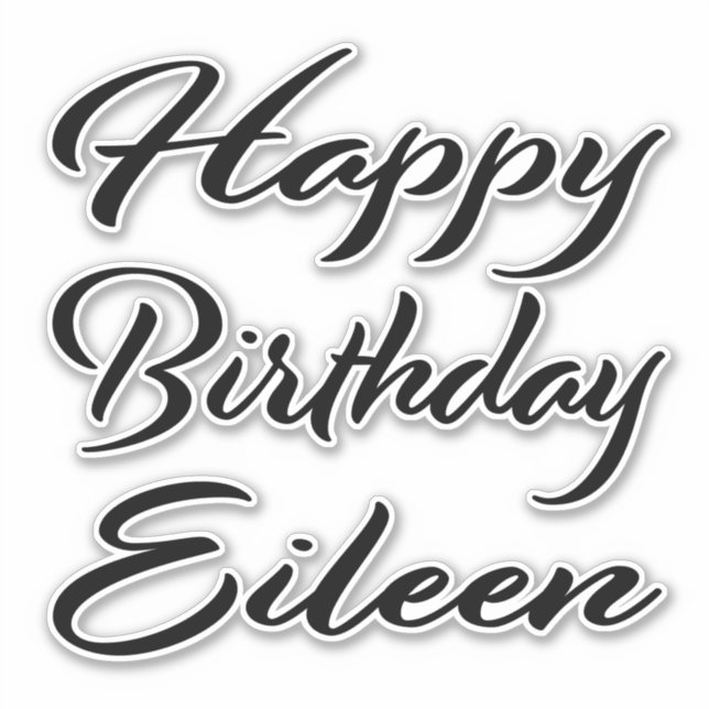 Pegatina Eileen Name Vorname black Sticker Geburtstag (Anverso)
