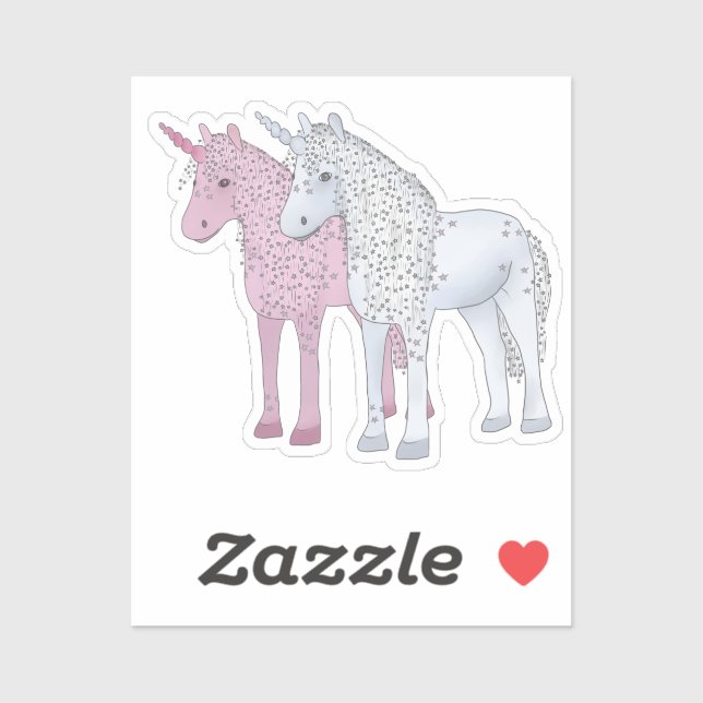 Pegatina Einhörner (Hoja)