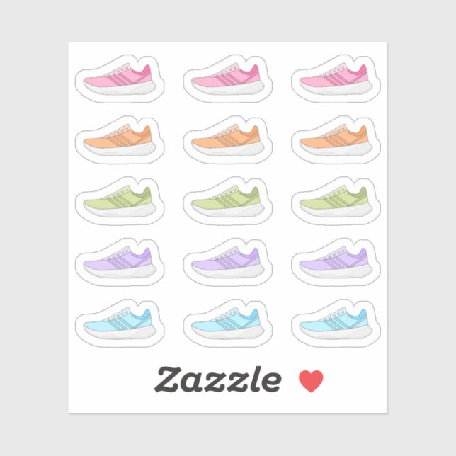 Pegatina Ejecutar Sneaker Everyday Workout Reminner Bujo Pl (Hoja)