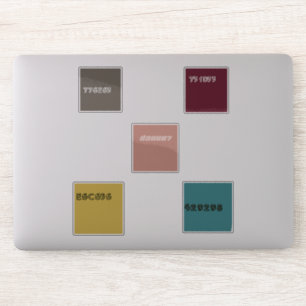 Pegatina Ejemplo de paleta de código hexadecimal