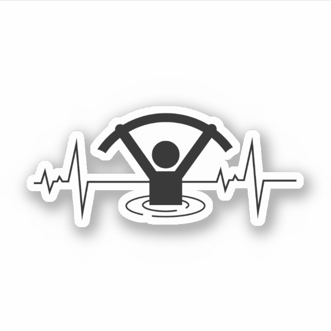 Pegatina Ejercicio acuático de aeróbic acuático Fitness Hea (Anverso)