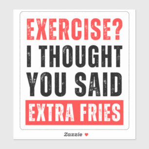 Pegatina ¿Ejercicio? Pensé Que Dijiste Bolas Extra - Pegati