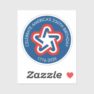 Pegatina El 250 cumpleaños de Estados Unidos - 1776-2026 Es