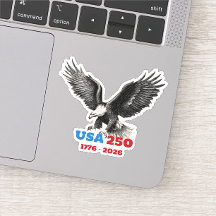 Pegatina El Águila Calva del 250 Aniversario de los Estados