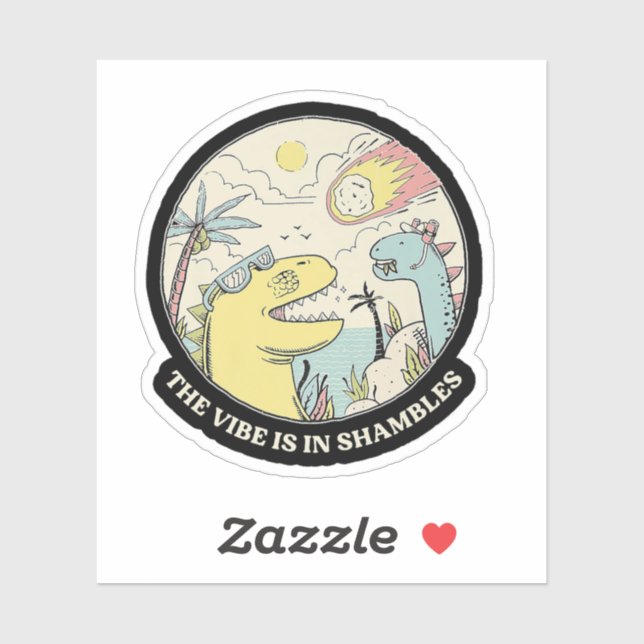 Pegatina El ambiente está en ruinas (Hoja)