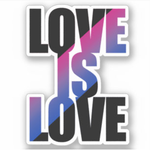 Pegatina El amor bisexual es amor