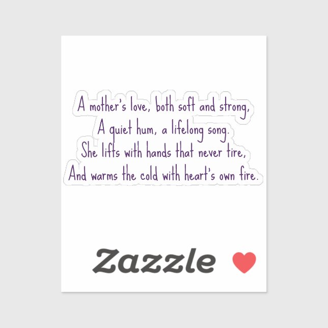 Pegatina El amor de una madre (Hoja)