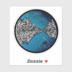 Pegatina El amor en las estrellas