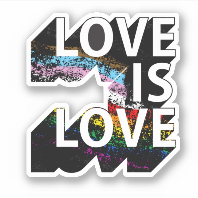 Pegatina El amor es amor (Anverso)