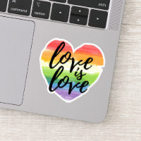 El amor es amor | Corazón de acuarela arcoiris