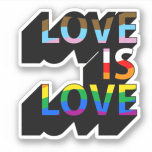 Pegatina El amor es el orgullo inclusivo