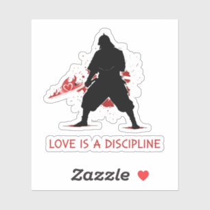 Pegatina El amor es una disciplina