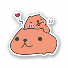 Pegatina El amor por el capibara