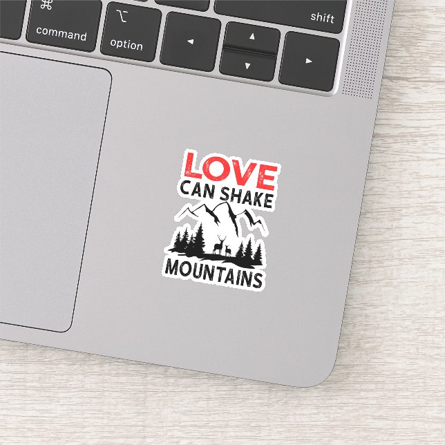 Pegatina El amor puede sacudir las montañas (Detalle)