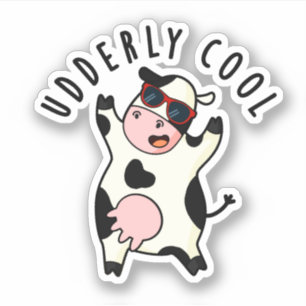 Pegatina El anciano Guay Funny Cow Pun