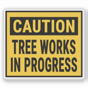 Pegatina El árbol de precaución funciona en curso