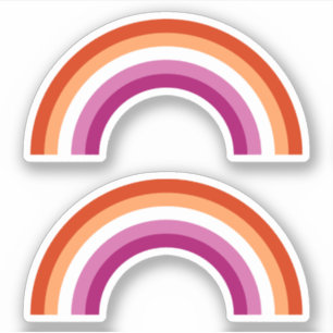 Pegatina El arcoiris del orgullo lésbico