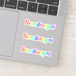Pegatina El arcoiris "neurodivergente" celebra la neurodive