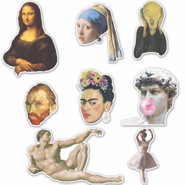 Pegatina El Arte Contemporáneo Fino La Colección Clásica (Anverso)