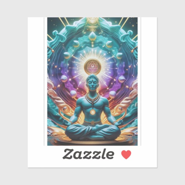 Pegatina El arte espiritual del Mandala sagrado (Hoja)