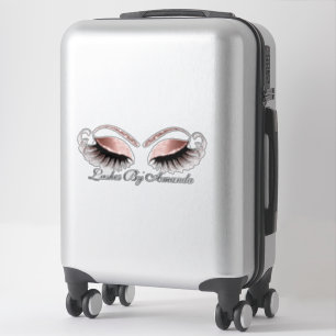 Pegatina El artista de maquillaje de Rubor del rosa azota