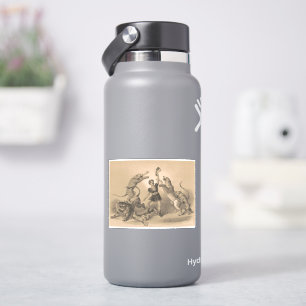 Pegatina El artista del circo se alza entre los animales vi