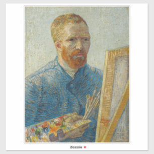Pegatina El autorretrato de Vincent Van Gogh Master Artisan