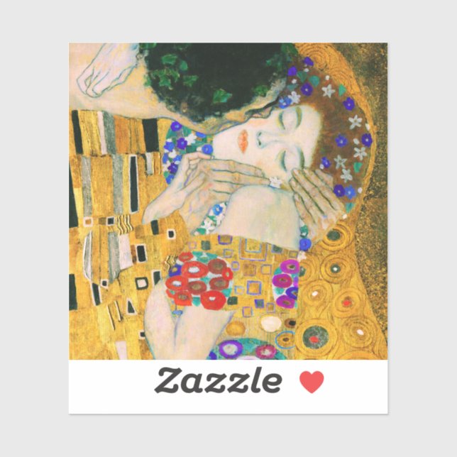 Pegatina El beso de Gustav Klimt (Hoja)