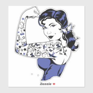 Pegatina El brazo Chica del tatuaje arriba Thunder_Cove