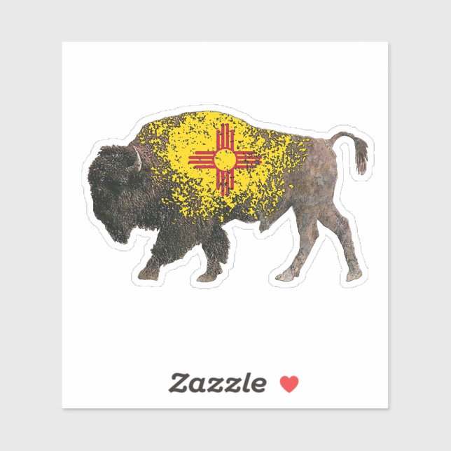 Pegatina El búfalo sagrado de Nuevo México (Hoja)