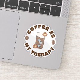 Pegatina El Café es Mi Terapia Retro