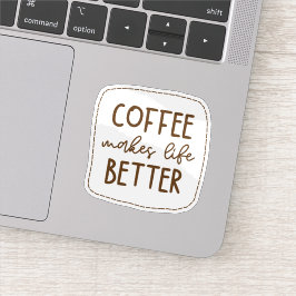 Pegatina El Café Hace que la Vida sea Mejor