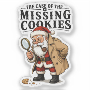 Pegatina El caso de las galletas desaparecidas de Santa
