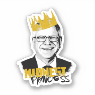 Pegatina El célebre Tim Walz - Princesa del Medio Oeste