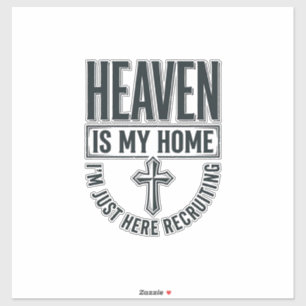 Pegatina El cielo es mi hogar Camiseta de reclutamiento cri