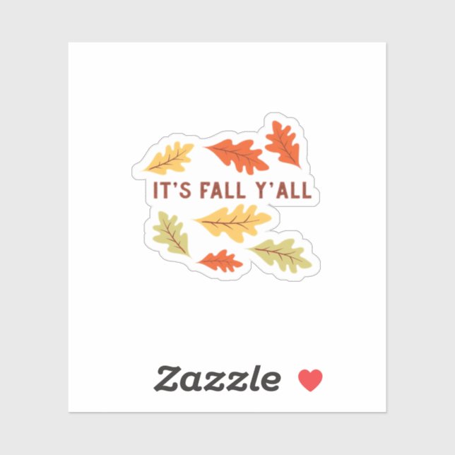 Pegatina El clásico de la época de otoño (Hoja)