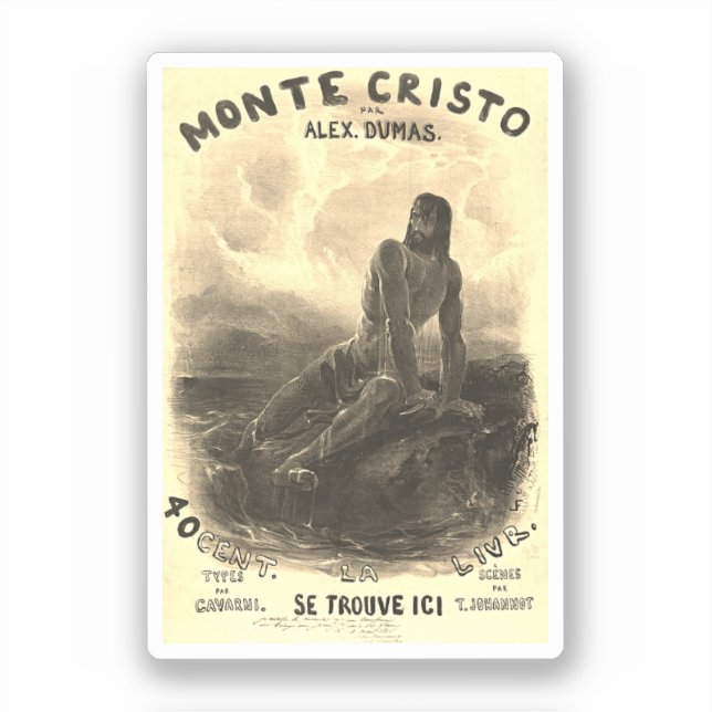 Pegatina El conde de Montecristo - añada (Anverso)