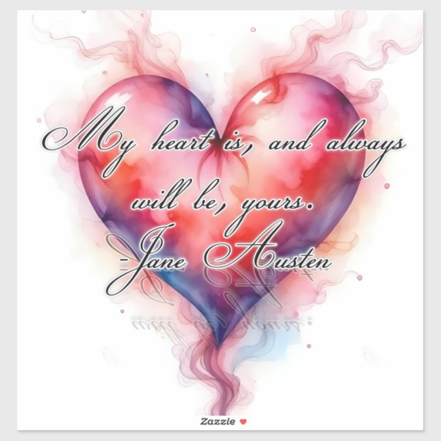 Pegatina El corazón de Austin (Hoja)