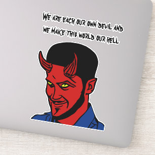 Pegatina El demonio rojo Demon Man Lucifer Hell cita el art