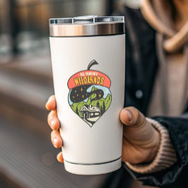 Pegatina El desconocido campamento de tierras silvestres | 