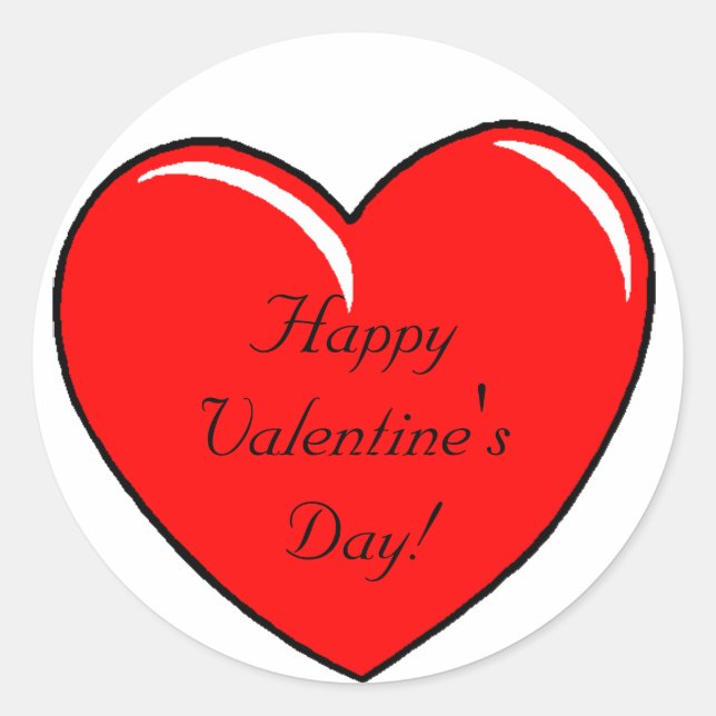Pegatina el día de San Valentín (Anverso)