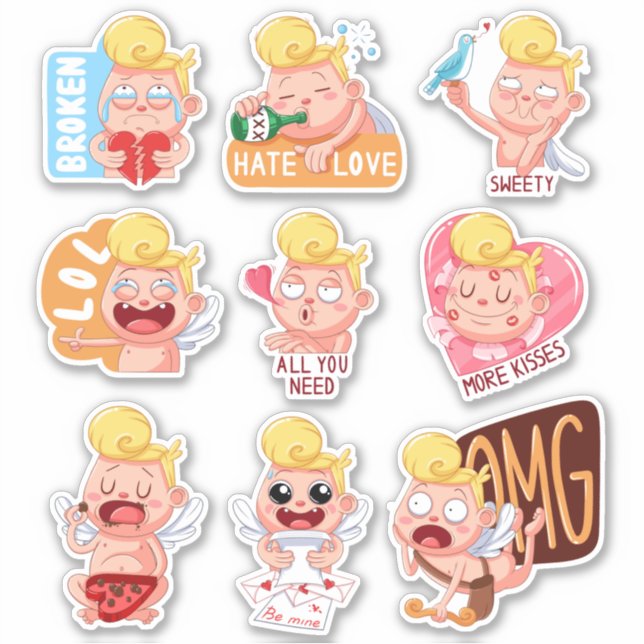 Pegatina El día de San Valentín (Anverso)