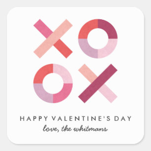 Pegatina El día de San Valentín Abrazos + Besos -