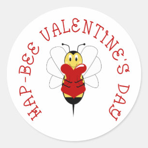 Pegatina El día de San Valentín de abejas