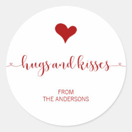 Pegatina El día de San Valentín de abrazos y besos