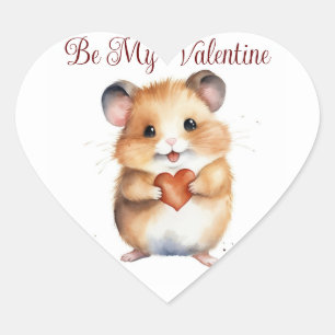 Pegatina El día de San Valentín de Hamster
