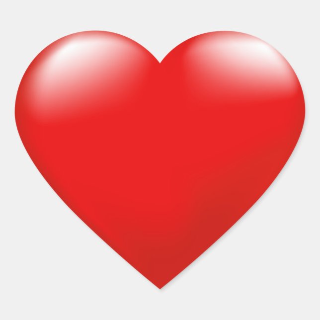 Pegatina el día de San Valentín del corazón rojo (Anverso)