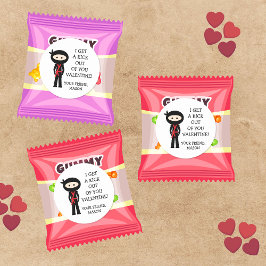 Pegatina El día de San Valentín Ninja Rojo